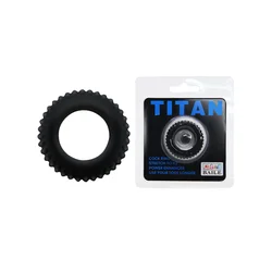 Titan Ring Crni silikonski prsten za penis