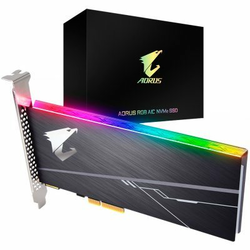 GIGABYTE SSD AORUS 1TB, AIC, NVMe 1.3 PCI-Express 3.0 x4, 3D NAND TLC, 3480MBs/3080MBs, AES 256-bit SED, RGB, Retail