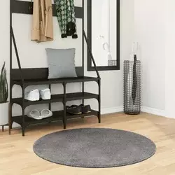 Tepih HUARTE kratkih vlakana mekani i perivi antracit O 100 cm