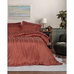 Lessentiel Maison Set jorganske navlake sa prugama Double, Bordo