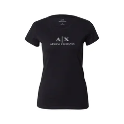 ARMANI EXCHANGE Majica srebrno-siva/črna