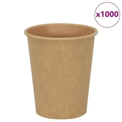 Vidaxl vidaXL Papirnati kozarci, 1000 kosov, 8 oz, 200 ml, rjavi