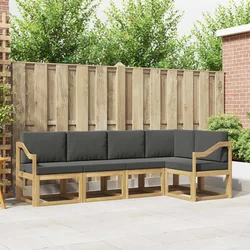 Set vanjskih sofa s jastukom 5 pcs Bijela i antracit