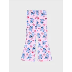 Sinsay - Flare helanke sa printom Stitch - pastelno roze