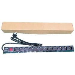 ExeLink Razvodni PDU panel za rack 19 in, sa 12 uticnih mesta, kabl 2m (aluminijum)