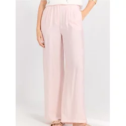 Sinsay - Wide leg pantalone - pastelno roze