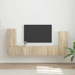 Set TV komoda 4 pcs Sonoma hrast Konstruirano drvo