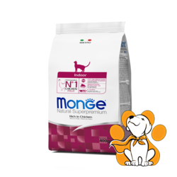 Monge Natural Superpremium Indoor, Chicken 400g, Za Mačke Koje Ne Izlaze Napolje