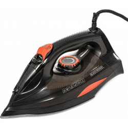 Black & Decker BXIR3000E pegla Pegla na paru Keramička grejna ploča 3000 W Crno, Narandžasto