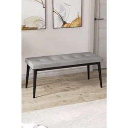 Hanah Home klupa Arwen Bench, 105 cm, siva / crna