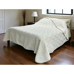 Ćebe Merinos 220x240cm A15 Kocka Prljavo bela boja ( VLK000396-A15kocka )