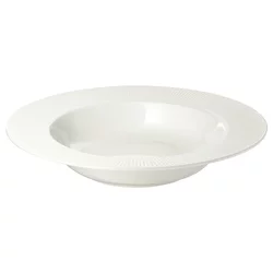 OFANTLIGT Duboki tanjir, bela, 24 cm