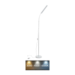 LED prigušiva podna lampa SIGNUS LED/10W/230V 3000/4500/6500K bela