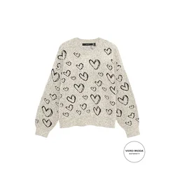 Vero Moda Maternity Pulover bež/pegasto črna