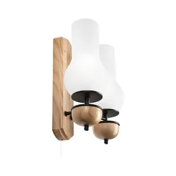 Brilagi - LED zidno svetlo COTTAGE 2xE14/40W/230V hrast/bela