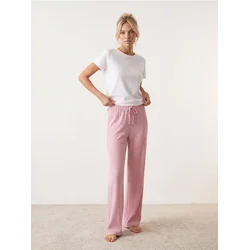 Sinsay - Pidžama pantalone sa širokom nogavicom - roze