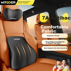 Witgoer Set jastuka za vrat i leđa za auto sedište, 31,5 x 17 x 8 cm, Crni