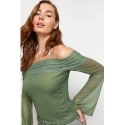 Trendyol Milla Ženska bluza TWOSS24BZ00046, Kaki