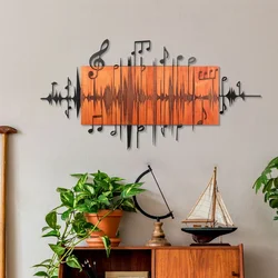 Symphonie Naturelle -4 RedBlack Decorative Wooden Wall Accessory