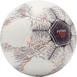 LOPTA ZA FUTSAL 100 HYBRID 63 cm - BELA