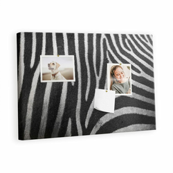 tulup.si Plošča iz plute Vzorec zebra 60x40 cm Kovinski zatiči