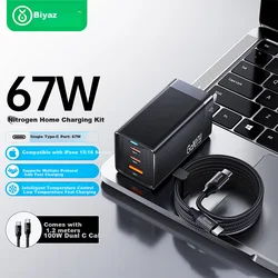 Biaze Punjač sa više portova, GaN, 67 W, Type-C, PD20W