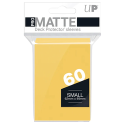 Ultra Pro Matte Small Desk Protector Sleeves 60 - Yellow