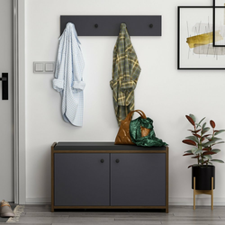 HANAH HOME Cipelarnik Zen Anthracite
