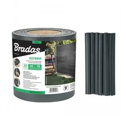 Bradas TRAK ZA BALKONSKO OGRAJO ANTRACIT 19 CM X 35 M + MONTAŽNE SPONE