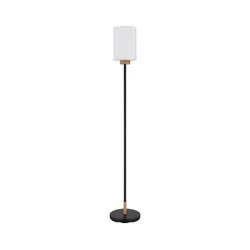 Globo 15977S - Podna lampa ROWENA 1xE27/60W/230V crna/bela
