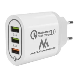 Maclean CARREGADOR DE PAREDE MACCLEAN MCE479 3XUSB QC 3.0 PARA ANDROID E IPHONE