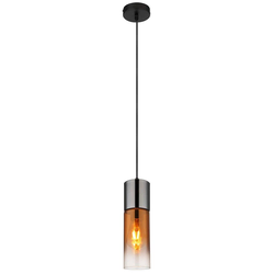 Globo 21000HG - Luster na sajli ANNIKA 1xE27/25W/230V prečnik 10,5 cm crna/bakarna