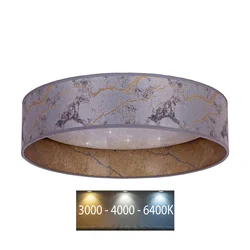 Brilagi - LED stropna svetiljka VELVET STAR LED/24W/230V prečnik 40 cm siva/zlatna