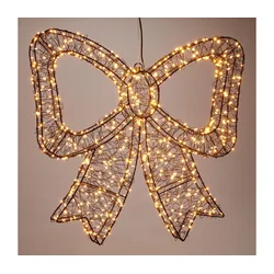 LED spoljašnja božićna dekoracija 720xLED/6W/230V 46 cm IP44 topla bela mašne/crna
