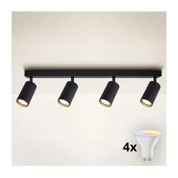 Brilagi - LED RGBW prigušiva spot svetiljka SELE MODERN 4xGU10/6W/230V crna