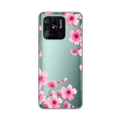 Silikonska maska za Xiaomi Redmi 10C Rose Flowers Print Skin providna