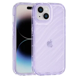 Aurora Wave maska za iPhone 14 - ljubičasta