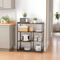 Songmics Kuhinjska polica 80x35x95 cm rjava