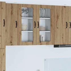 Zidni stakleni ormarić 2 pcs Umjetnički hrast 40 x 31 x 80 cm