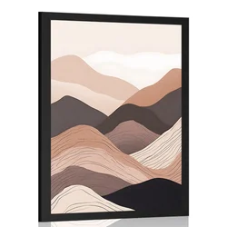Plakat abstraktne oblike gore - 40x60 silver