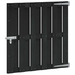 Vrtna vrata 100 x 100 cm WPC i aluminij Crna