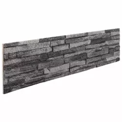 Zidne panele 10 pcs Antracit 100 x 25 cm EPS pjena