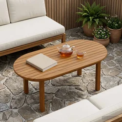 Gornji dio stola 80 x 40 x 3,5 cm Ovalni Čvrsto teak drvo