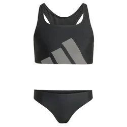ADIDAS PERFORMANCE Športna kopalna moda Big Logo C-back Bikini Set črna/bela