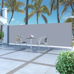 Uvlačiva bočna tenda 160 x 500 cm siva