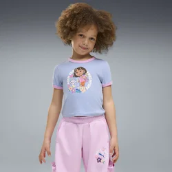 PUMA x DORA THE EXPLORER Slim Ringer Tee Kids, Clothing, Chambray Blue, 2-3Y