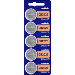 Murata Murata CR2025-BEABAE gumbne celice CR 2025 litij 160 mAh 3 V 5 kos, (20430835)