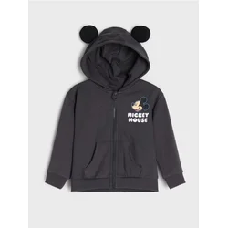 Sinsay - Dukserica sa kapuljačom i rajsferšlusom sa 3D elementima Mickey Mouse - antracit