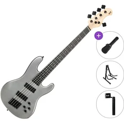 PSD Guitars PMB-1005F Basic SET Icy Silver Multiscale Bass Guitar