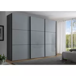Ormar Sa Staklenim Kliznim Vratima Includo 249/222/68 cm bela, svetlosiva